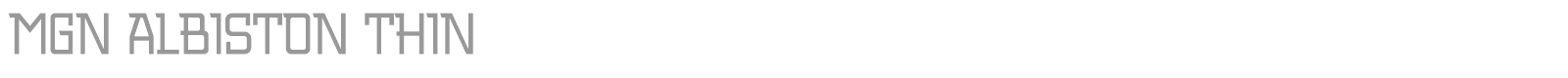 MGN Albiston font preview